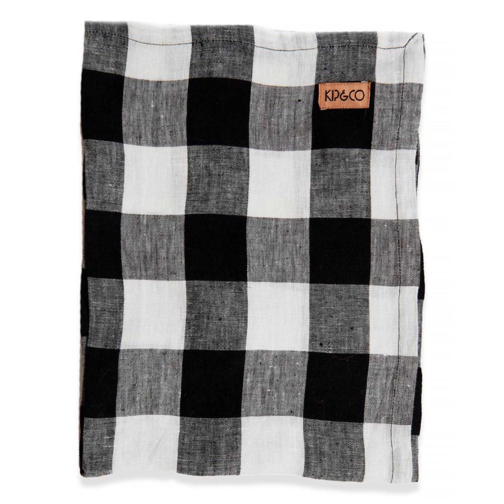 Kip&Co Black & White Gingham Linen Tea Towel